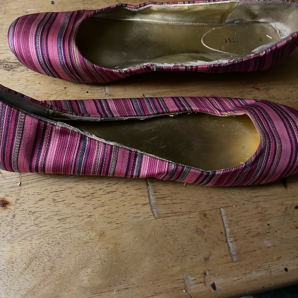Nine West Multicolor Striped Flats